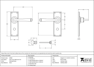 From The Anvil Polished Nickel Avon Lever Bathroom Set