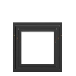 GoodHome Rigga Black Cube shelf (L)23cm x (D)9.8cm, Set of 3