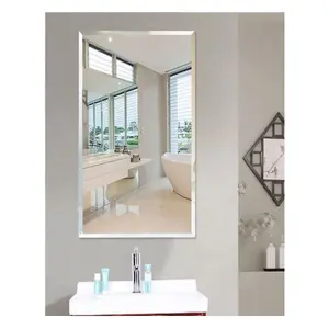 DEENZ 30X45Cm Frameless Rectangle Wall Mounted Mirror Frameless Bathroom Living Room A Must Have Mirror Home Decor