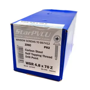 Rapierstar StarPVCU WSR Baypole Screw (200 Pack) - 70mm