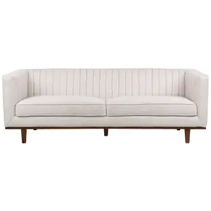 3 Seater Fabric Sofa Beige SKAULE