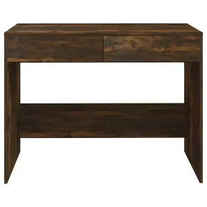 Berkfield Desk Smoked Oak 101x50x76.5 cm Engineered Wood