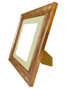 Scandi Gold Frame with Light Grey Mount for Image Size 10 x 8 Inch