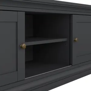 Paris TV-unit 2 frame Doors in Matt Grey