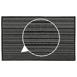  Non-Slip Indoor Door Mat Black / Rectangle W50 x L80 cm