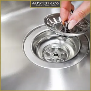 Austen & Co. Garda Double Bowl Reversible Inset Or Undermount Stainless Steel Kitchen Sink