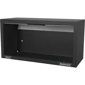 680mm Modular Wall Cabinet - Easy Access Tambour Style Front - Aluminium Handles