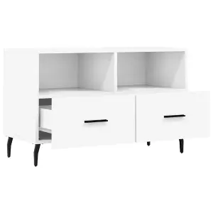 Berkfield TV Cabinet White 80x36x50 cm Engineered Wood