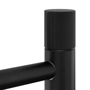 GoodHome Levanna Tall Matt Black Round Deck Mixer Tap