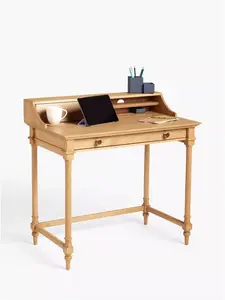 John Lewis Clemence Compact Desk, Natural Oak