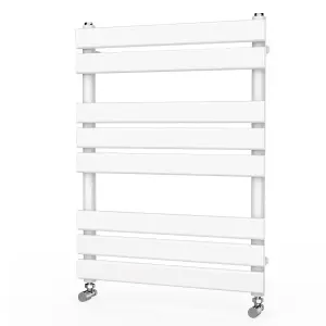 Rinse Flat Panel White Towel Radiator Bathroom Heated Towel Rail 800x600mm