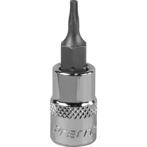 Premium T8 TRX Star Socket Bit - 1/4 Inch Drive with Knurled Grip and S2 Steel Head