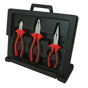 3 Piece VDE Pliers Set Long Nose Side Cutting & Combination