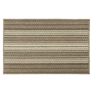 JVL Hubble Machine Washable Latex Backed Doormat, 50x80cm, Caramel