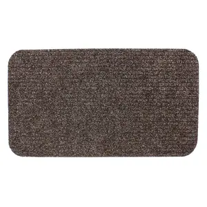 JVL Delta Scraper Doormat, 40x70cm, Brown