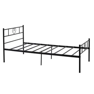 Aaru Bed Frame Black / European Single (90 x 200cm)