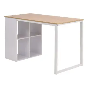 Berkfield Writing Desk 120x60x75 cm Oak and White