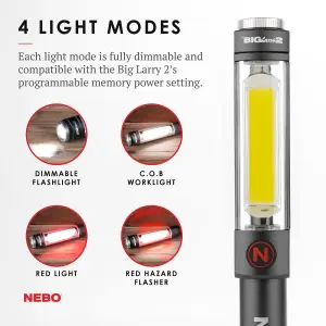 Nebo Big Larry 2 1.87V 1.87W Cordless Integrated LED Non-rechargeable Work light, 500lm