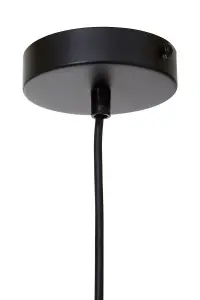 Interiors by Premier Wyra Black Finish Frame Pendant light