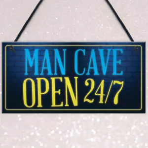 Red Ocean Man Cave Signs And Plaques Neon Effect Shed Sign Door Wall Plaque Dad Grandad Gift