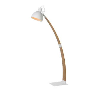 Lucide Curf Scandinavian Floor Reading Lamp - 1xE27 - White