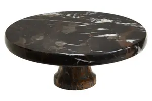 Maison by Premier Marmore Black And Gold Marble Cake Stand