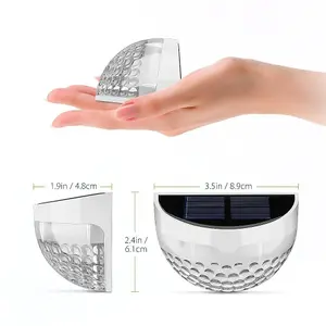 2 X Semi-circle Security Lights - Sensor Fence Light With 6 LEDs - Solar Powered - Light Controlling