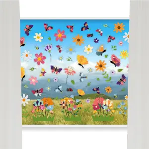 Walplus Butterflies In The Meadow Of Flowers Window Clings Rooms Décor