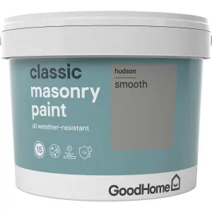 GoodHome Classic Hudson Smooth Matt Masonry paint, 10L