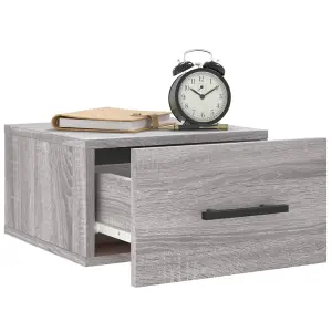 Berkfield Wall-mounted Bedside Cabinets 2 pcs Grey Sonoma 35x35x20 cm