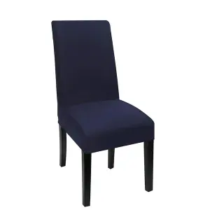 Navy Universal Dining Spandex Chair Cover, Pack of 1