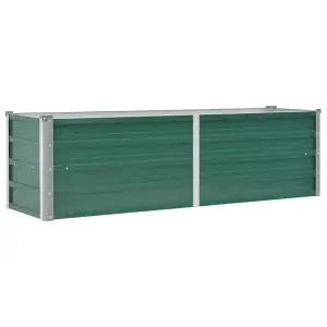 Berkfield Garden Raised Bed Galvanised Steel 160x40x45 cm Green