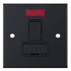 Selectric DSL11-29 M5 Switched Spur Connection Unit with Neon 13A (Matt Black)