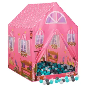 Berkfield Children Play Tent with 250 Balls Pink 69x94x104 cm