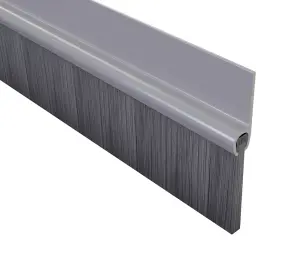 Stormguard Self Adhesive Door Draught Brush, 1000mm in Grey