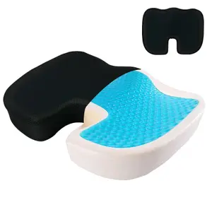 Taylor & Brown Orthopedic Gel Seat Cushion - Memory Foam for Back, Tailbone & Sciatica Relief, Portable for Office, Home & Car