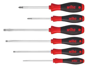 Wiha Slotted Phillips Screwdriver Set 6pcs PH1 PH2 3.5 to 5.5mm SoftFinish 07152