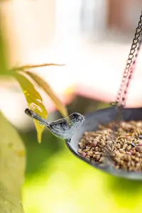 Vintage Metal Hanging Chain Bird Feeder for Wild Birds