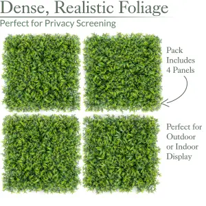 Artificial Foliage Living Wall Panels Fence Covering Indoor Outdoor (Set of 4 1m x 1m)