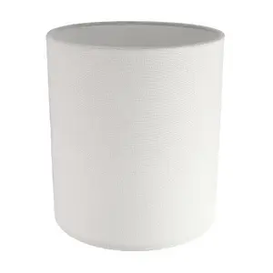 Contemporary and Elegant Ivory White Linen Fabric 18cm High Cylinder Lamp Shade