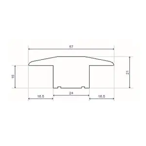 Solid Oak 15mm T-Bar Premium Quality (1.10m Long)