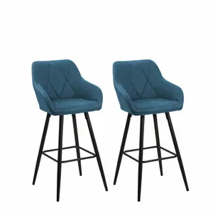 Maxman 11.02cm Bar Stool (Set of 2) Blue