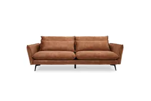 Waterloo 3 Seater Velvet Sofa, rustic Orange Velvet