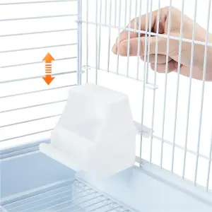 Yaheetech White Open Top Metal Bird Cage w/ Open Play Top