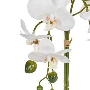 Beliani Retro Artificial Plant ORCHID White