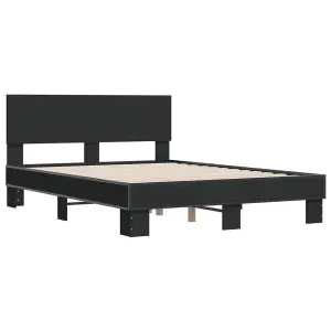 Berkfield Bed Frame without Mattress Black 135x190 cm Double