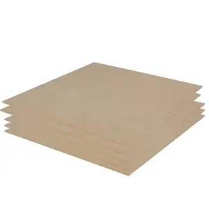 Pack of 5 Laser Compatible MDF Boards 400mm x 400mm x 3mm