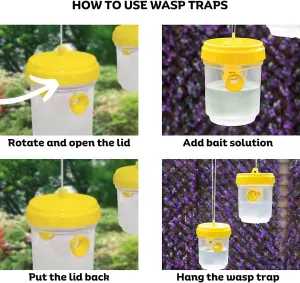 Set of Two Wasp Trap and Insect Traps - Wasp Catcher, Bee Trap, Yellow Jacket Traps