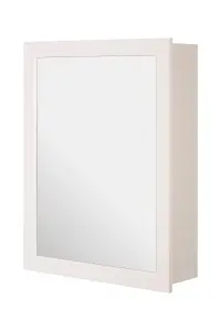 Interiors by Premier Mirrored Wall Cabinet, Mirrored Bathroom Cabinet With 2 Inner Shelves, Modern White Bathroom Cabinet