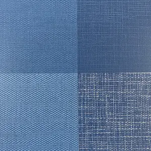 Muriva Blue Check Fabric effect Patterned Wallpaper